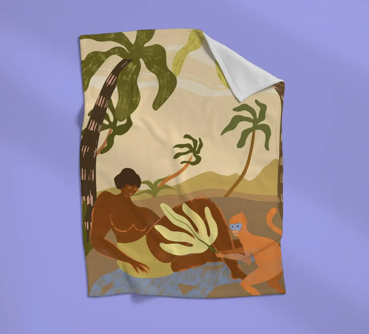 Monkey Around coperta in pile da Arty Guava