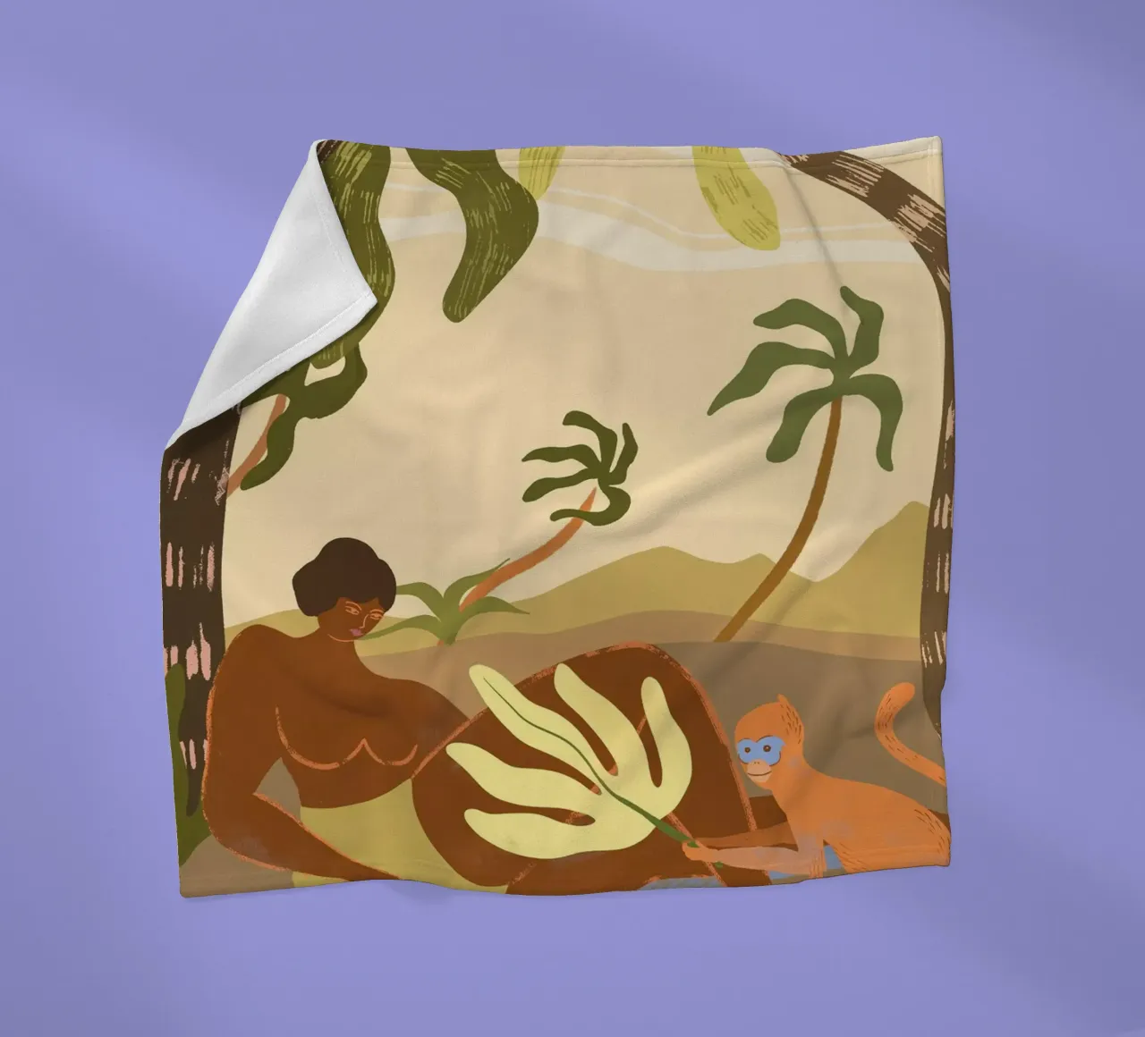 Monkey Around coperta in pile da Arty Guava