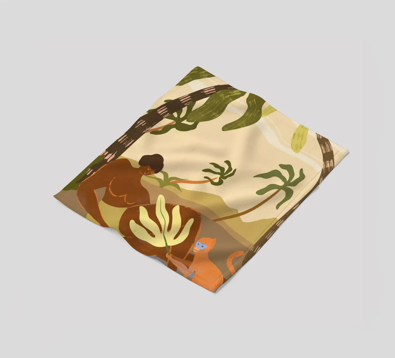 Monkey Around coperta in pile da Arty Guava