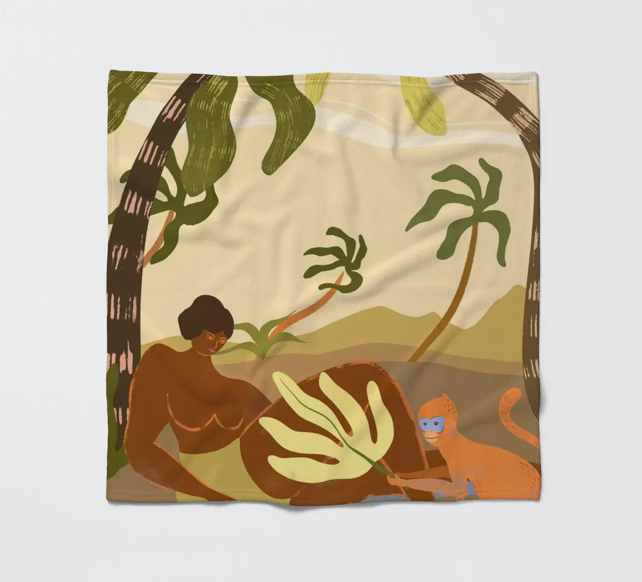 Monkey Around coperta in pile da Arty Guava