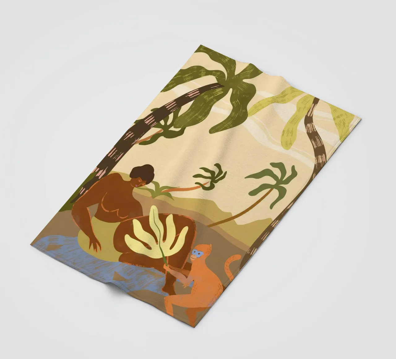 Monkey Around coperta in pile da Arty Guava