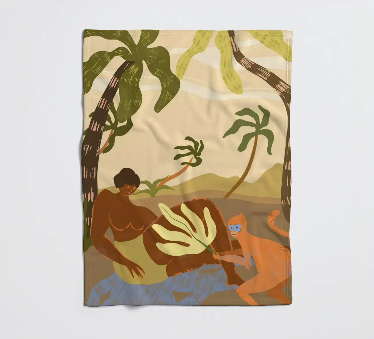 Monkey Around coperta in pile da Arty Guava