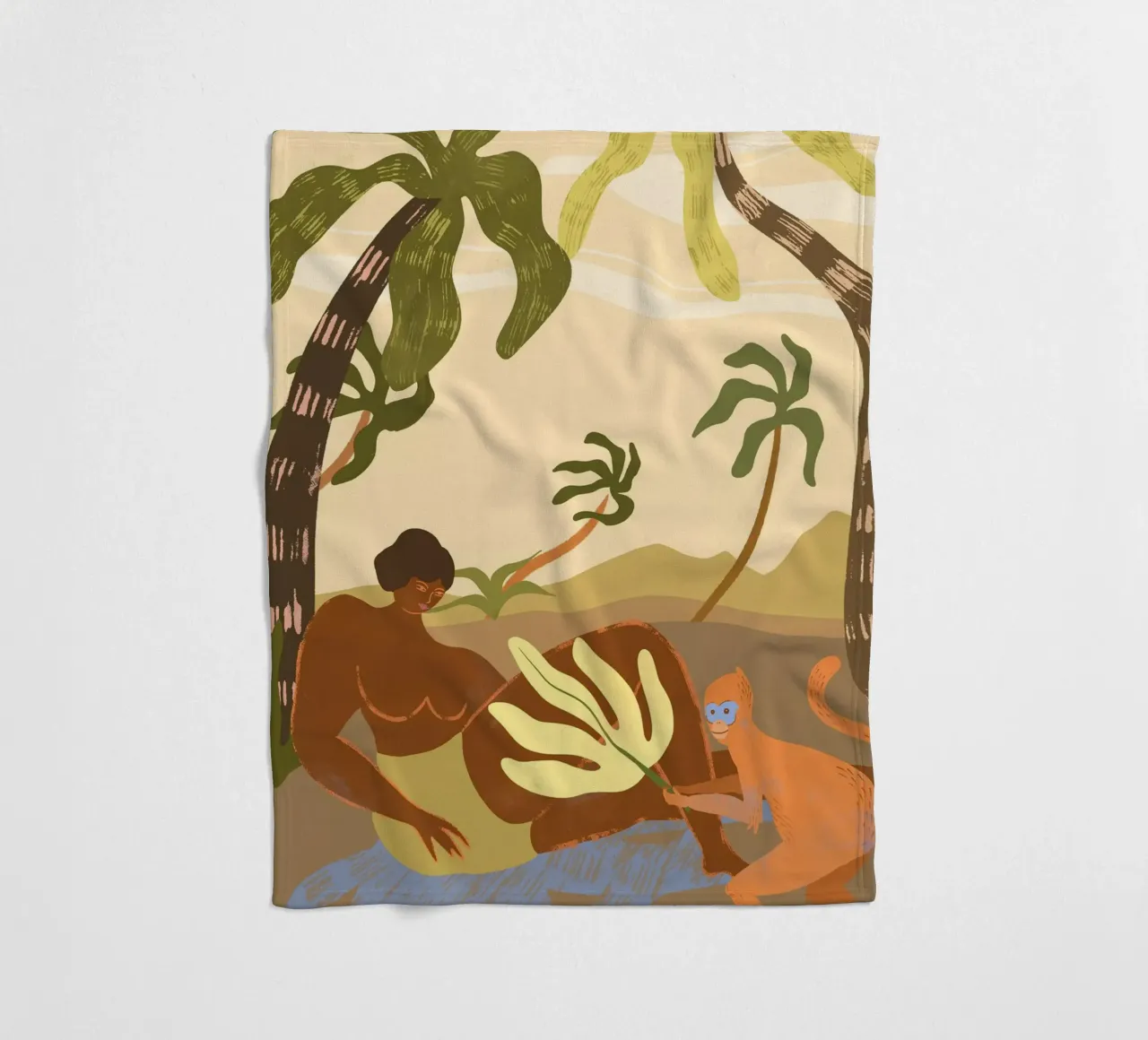 Monkey Around coperta in pile da Arty Guava