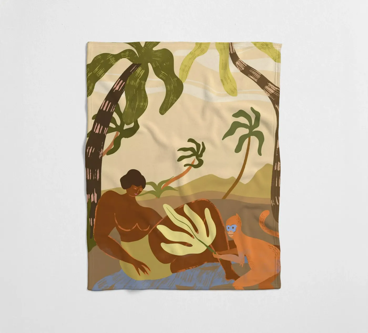 Monkey Around plaid polaire de Arty Guava