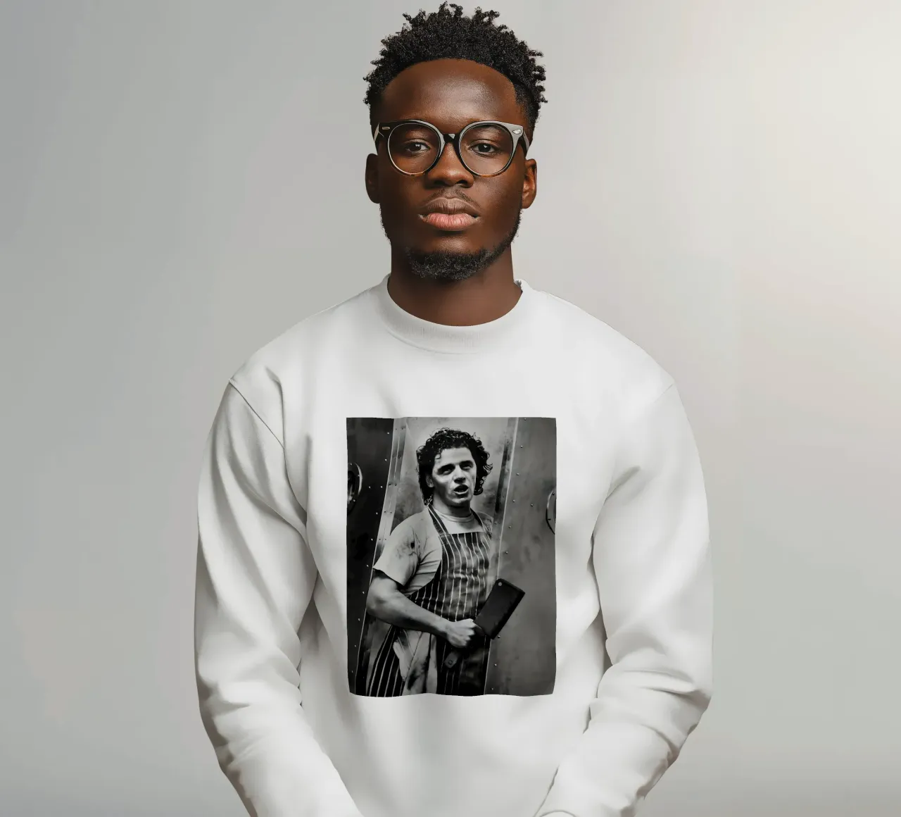 Holding a knife sweatshirt by Takeme