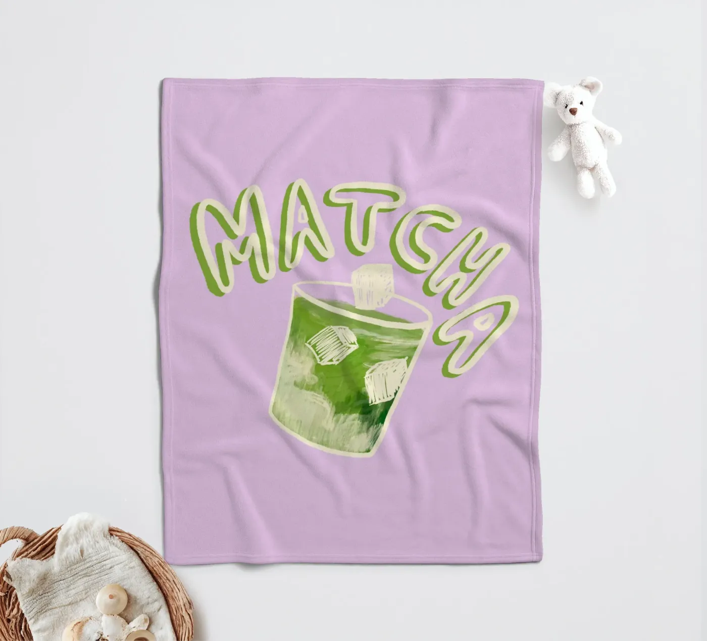 Matcha fleecedeken van Studio Dolci