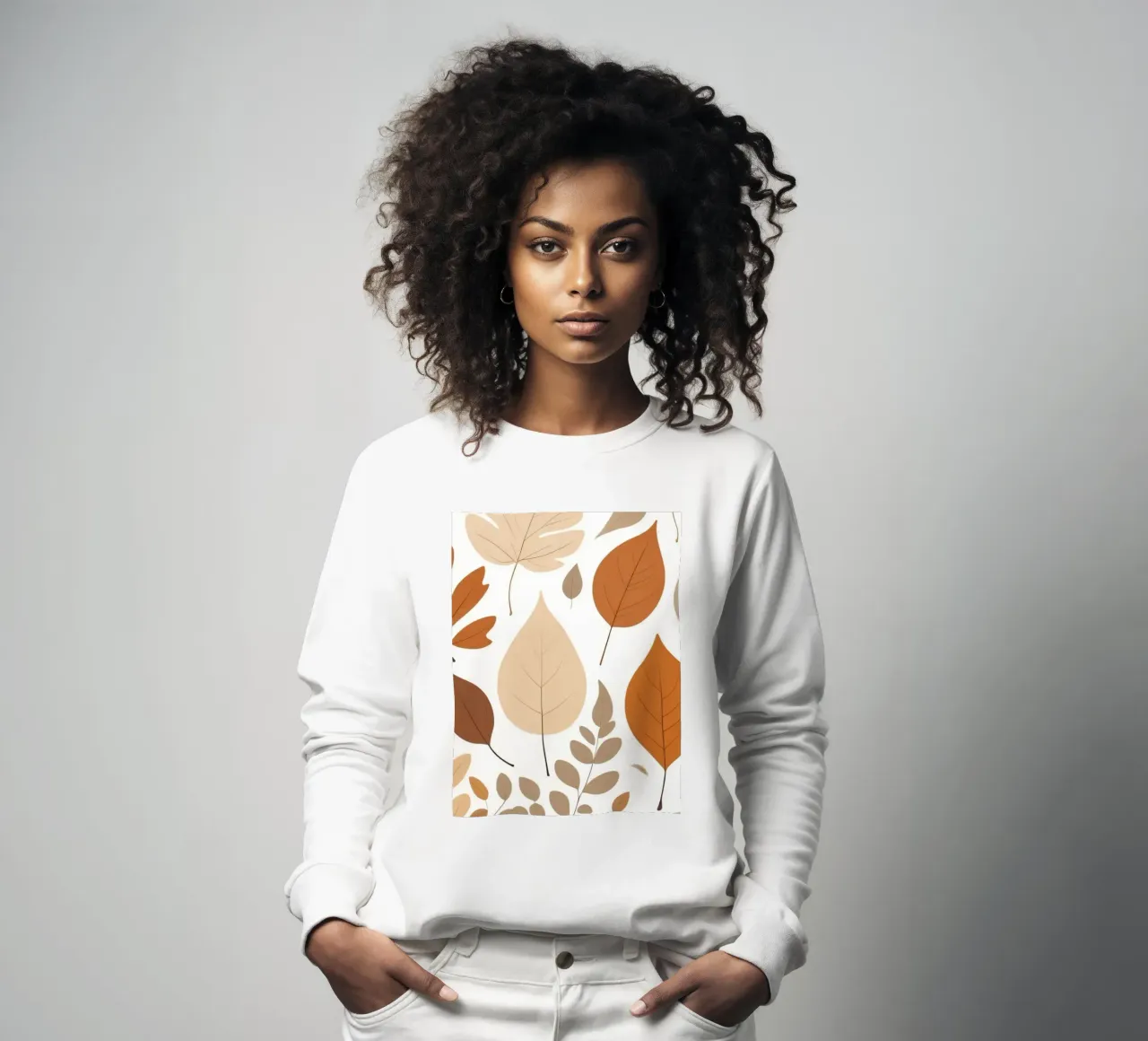 Foglie d'autunno di varie forme e colori disposte felpa da DesignDoodle