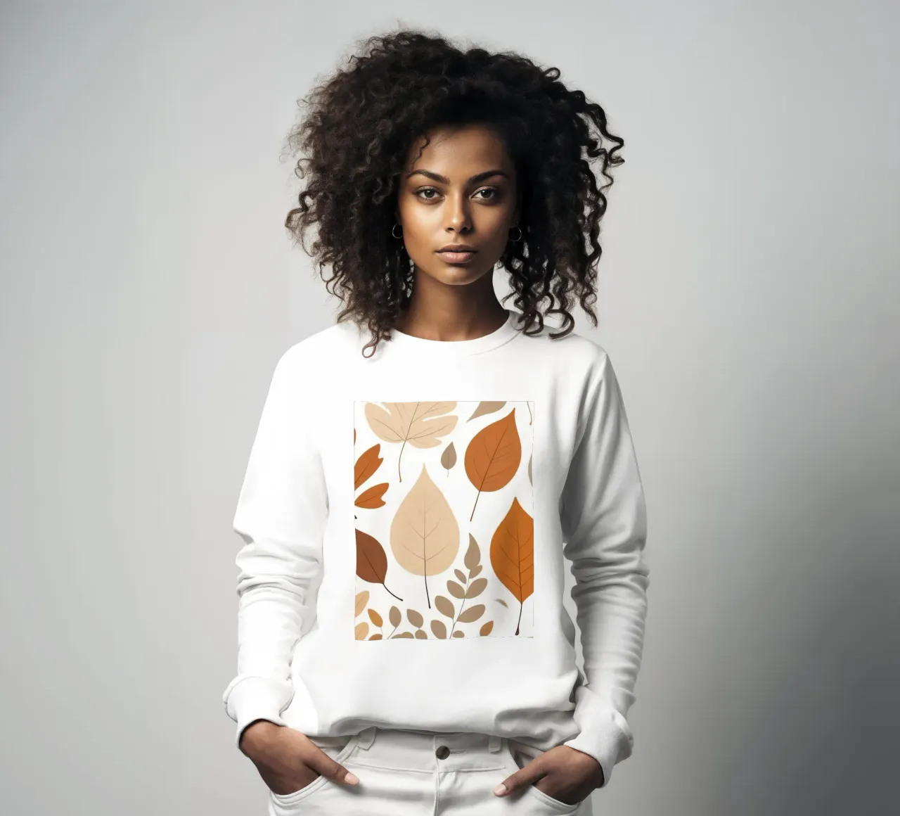 Foglie d'autunno di varie forme e colori disposte felpa da DesignDoodle