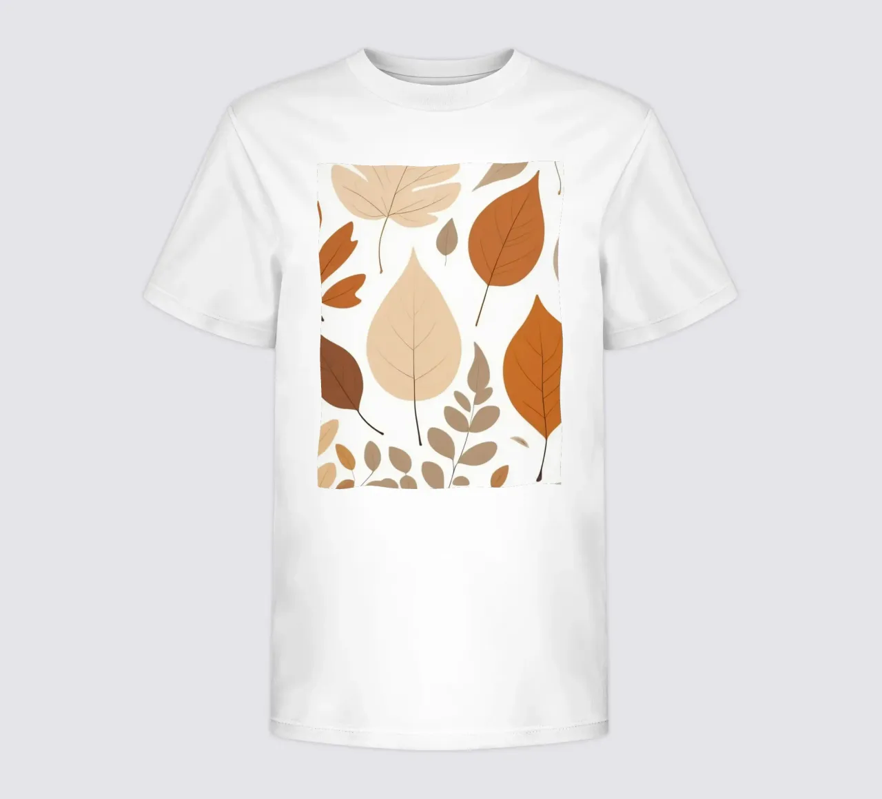 Foglie d'autunno di varie forme e colori disposte t-shirt bambini da DesignDoodle