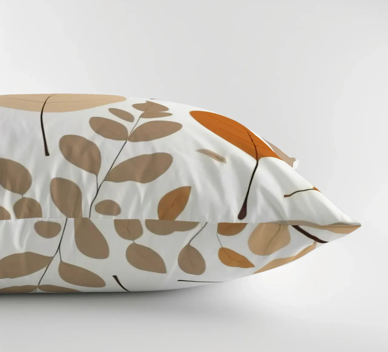 Foglie d'autunno di varie forme e colori disposte cuscino da DesignDoodle