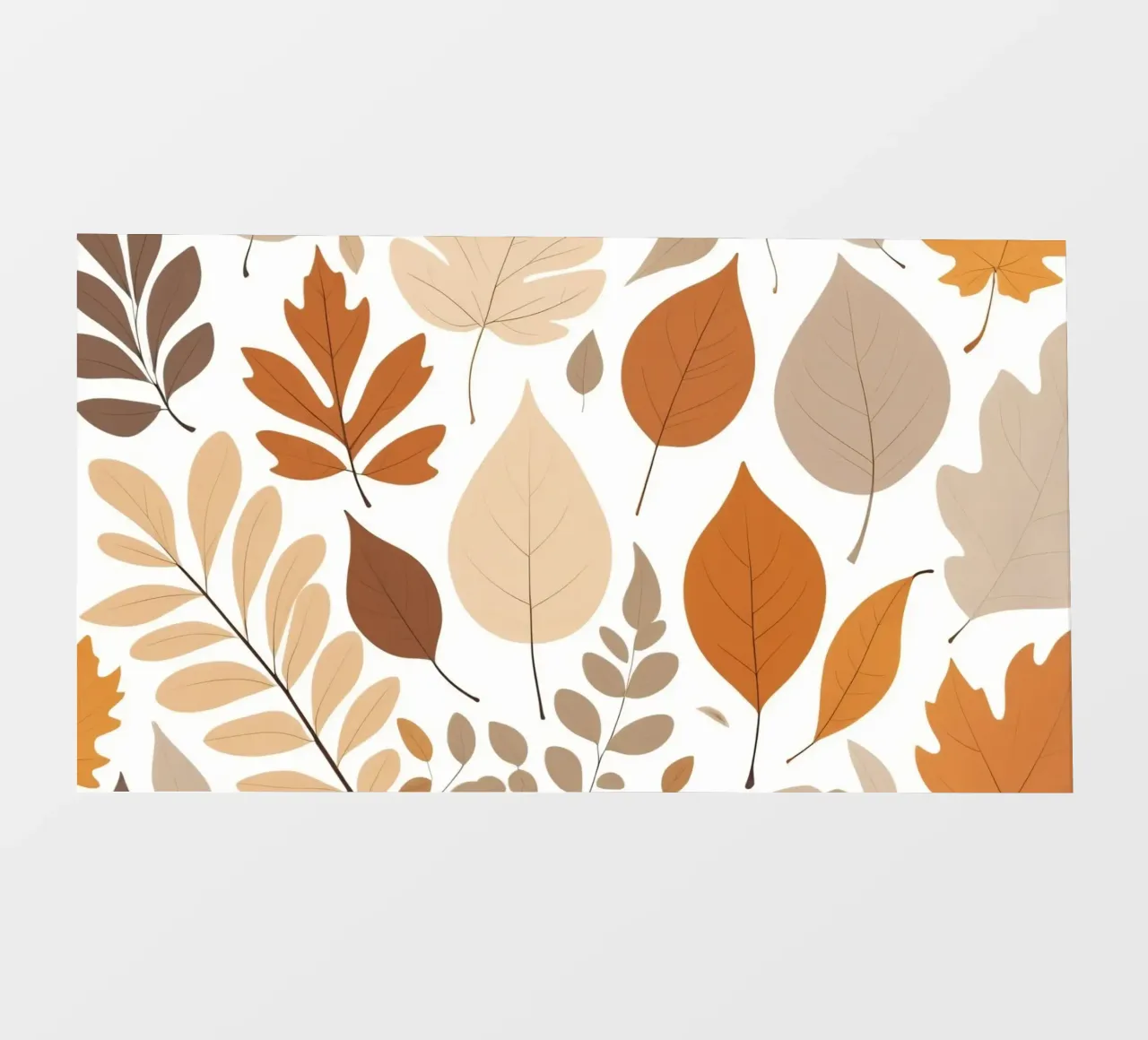 Foglie d'autunno di varie forme e colori disposte telo in pvc da DesignDoodle