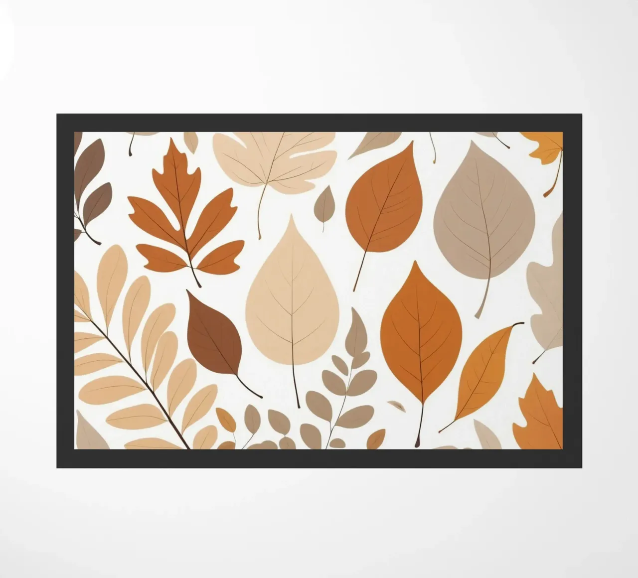 Foglie d'autunno di varie forme e colori disposte zerbino da DesignDoodle