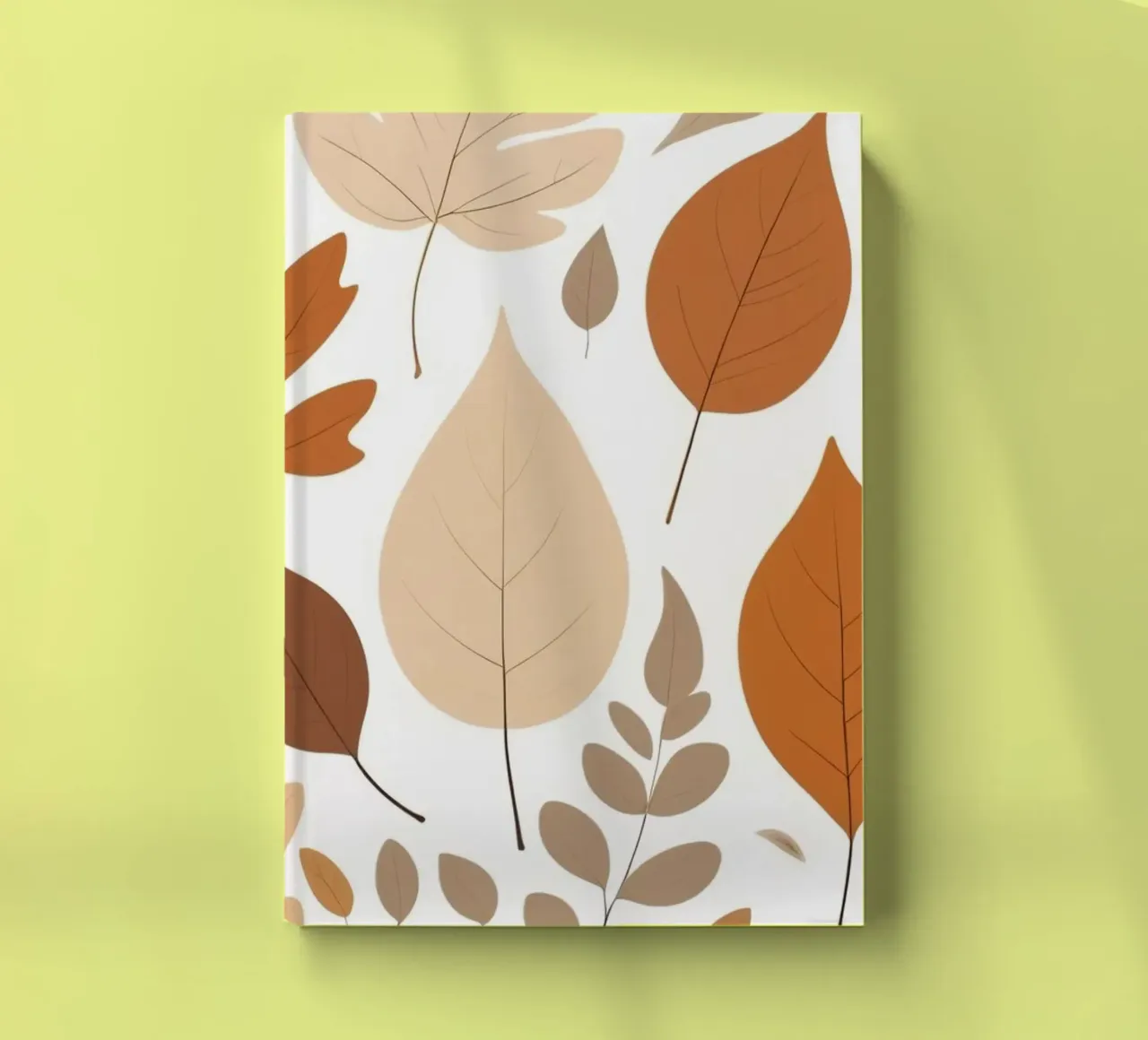 Foglie d'autunno di varie forme e colori disposte diario da DesignDoodle