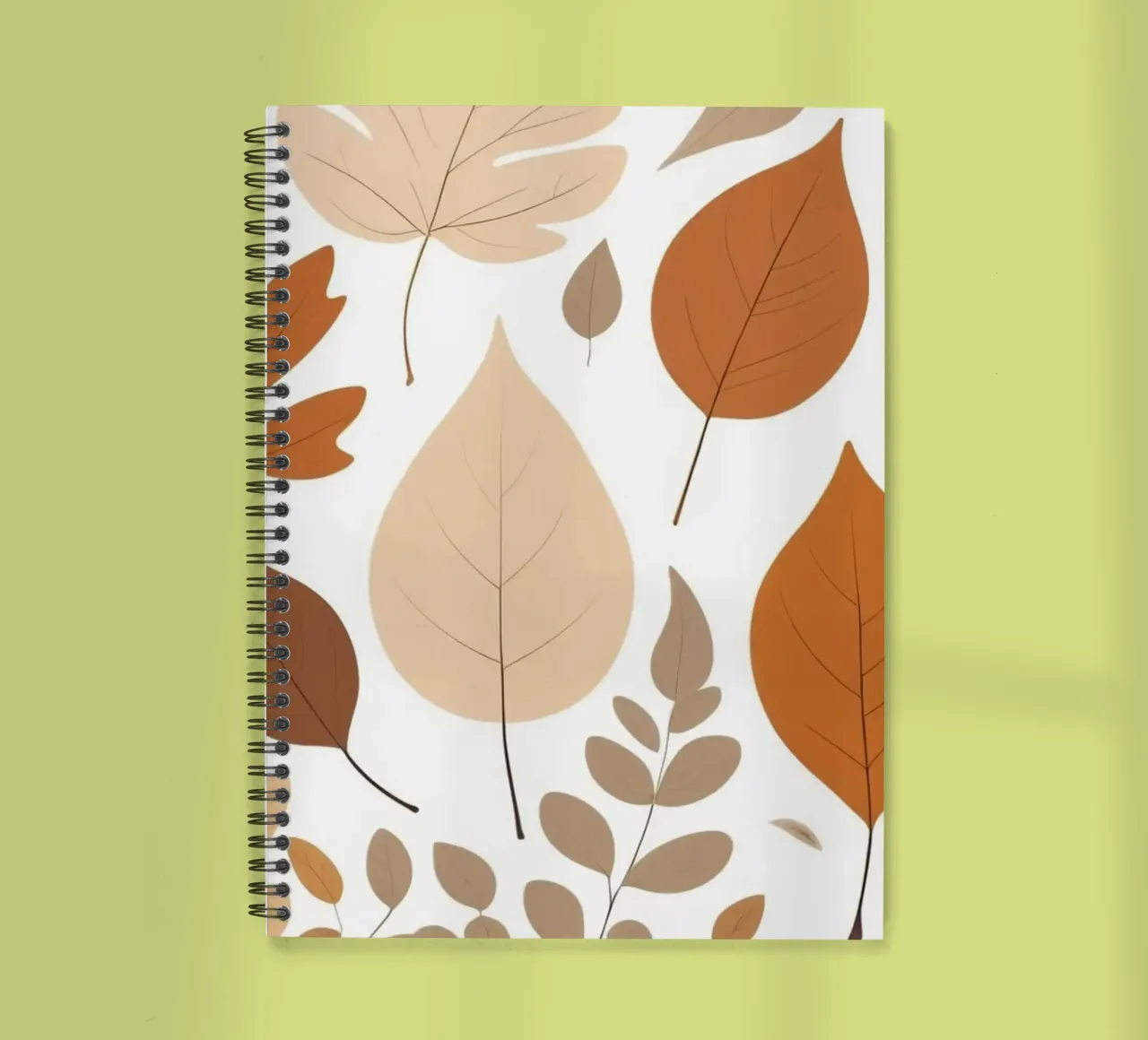 Foglie d'autunno di varie forme e colori disposte diario ad anelli da DesignDoodle