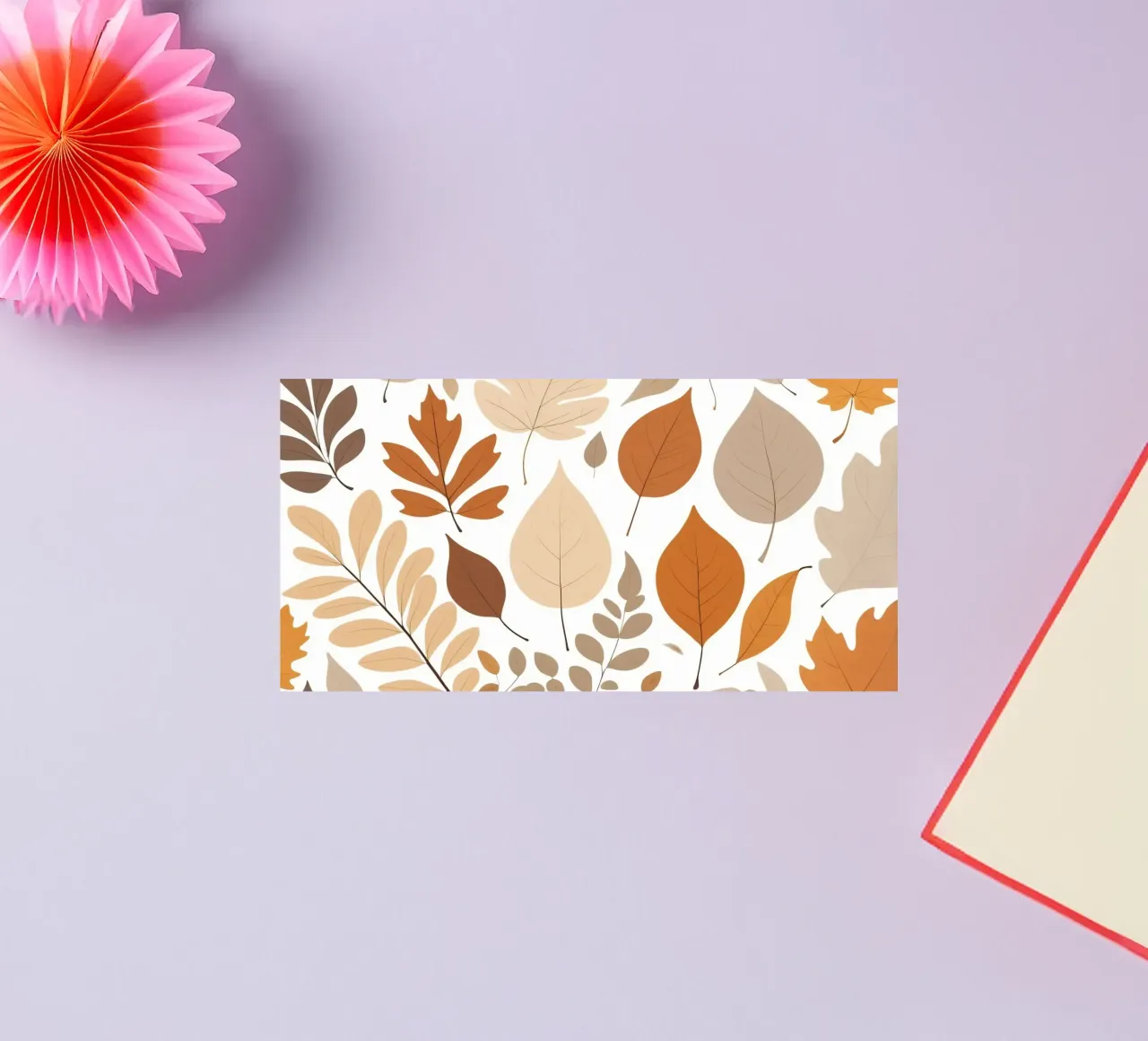 Foglie d'autunno di varie forme e colori disposte adesivo da DesignDoodle