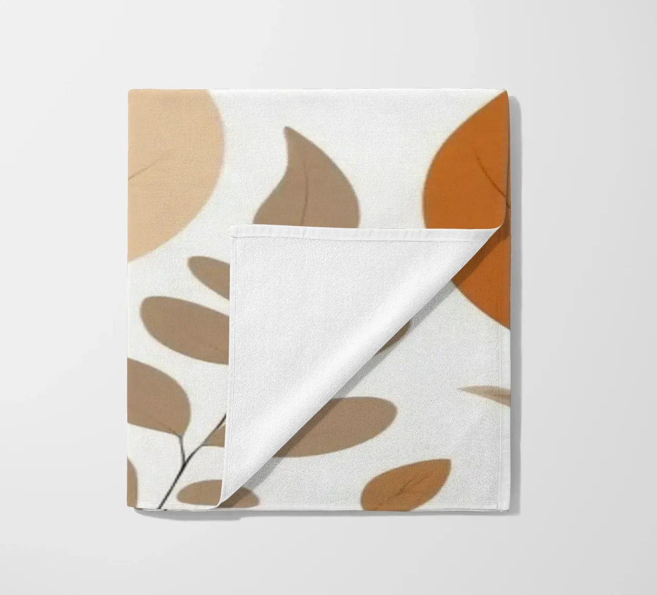 Foglie d'autunno di varie forme e colori disposte telo mare da DesignDoodle