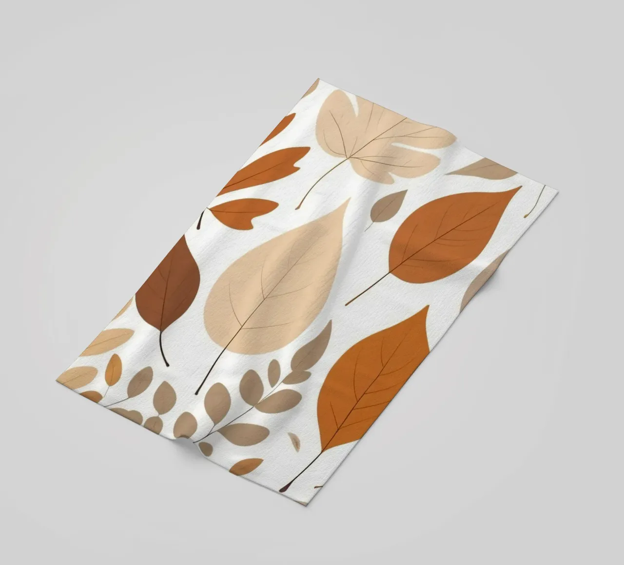 Foglie d'autunno di varie forme e colori disposte telo mare da DesignDoodle
