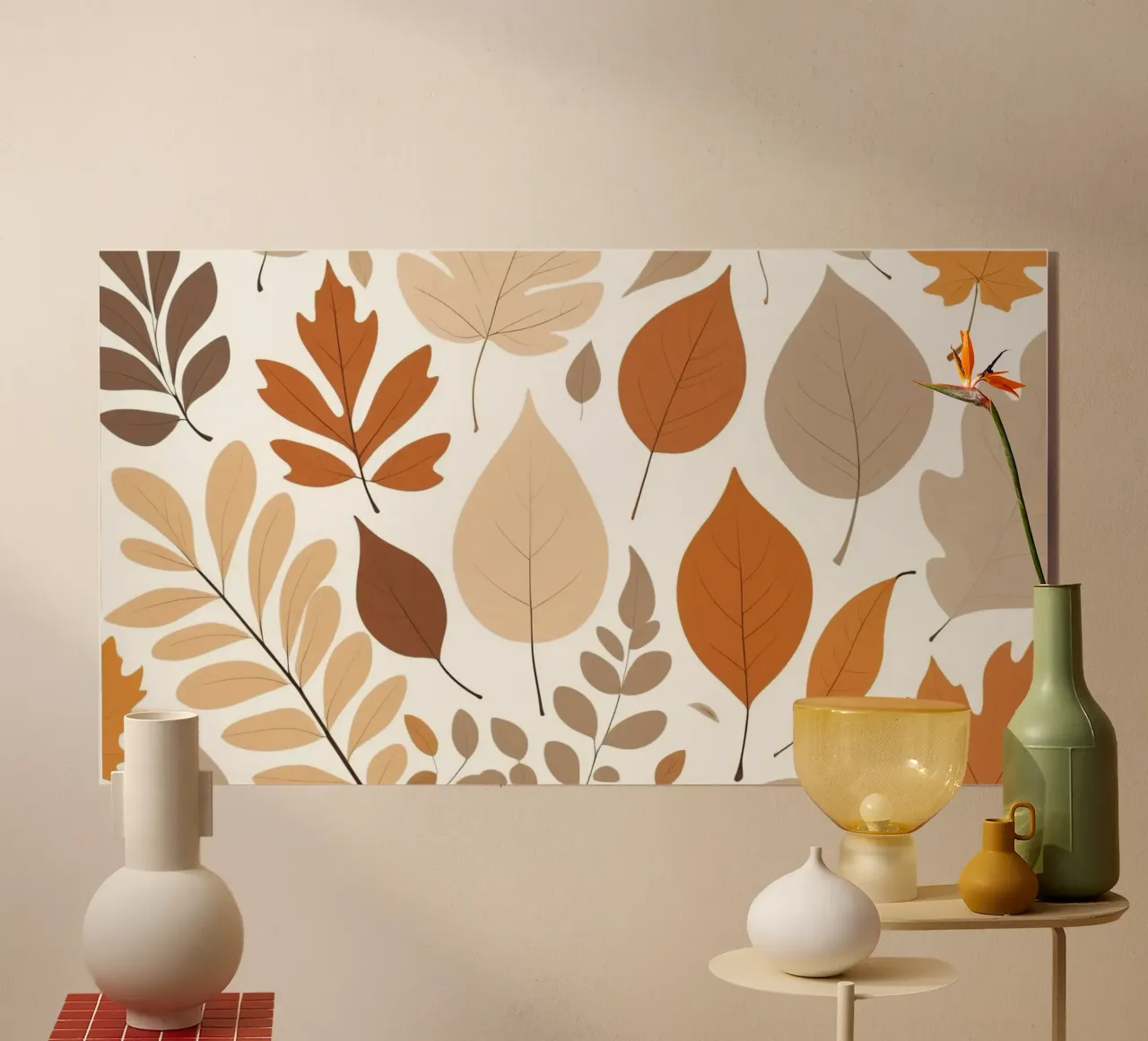 Foglie d'autunno di varie forme e colori disposte plexiglass da DesignDoodle