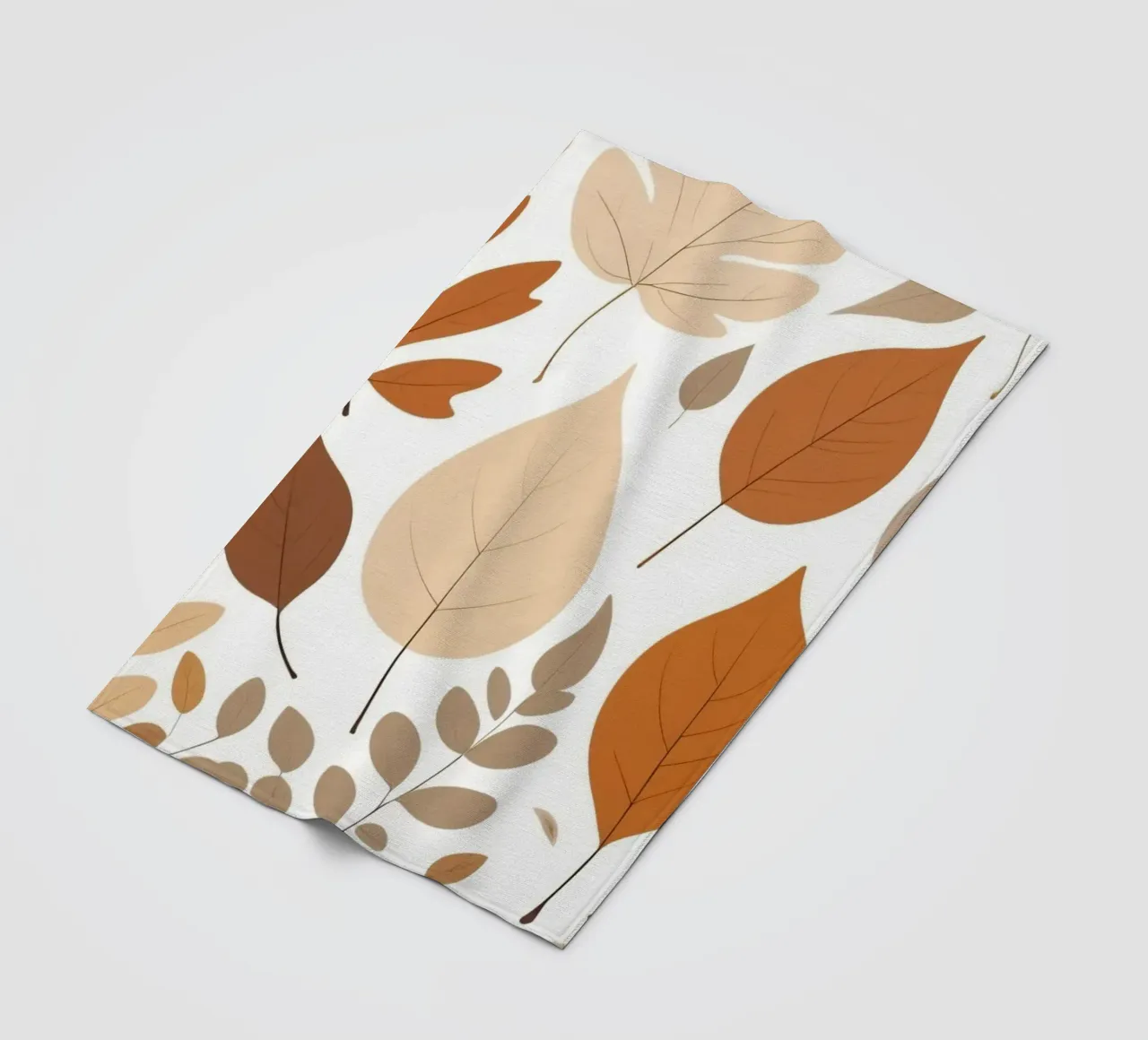 Foglie d'autunno di varie forme e colori disposte coperta in pile da DesignDoodle