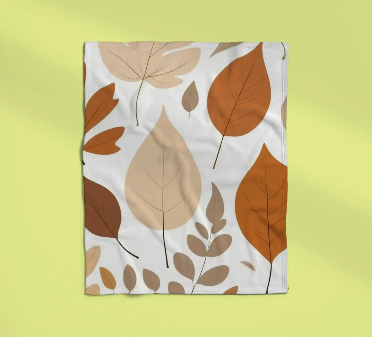Foglie d'autunno di varie forme e colori disposte coperta in pile da DesignDoodle