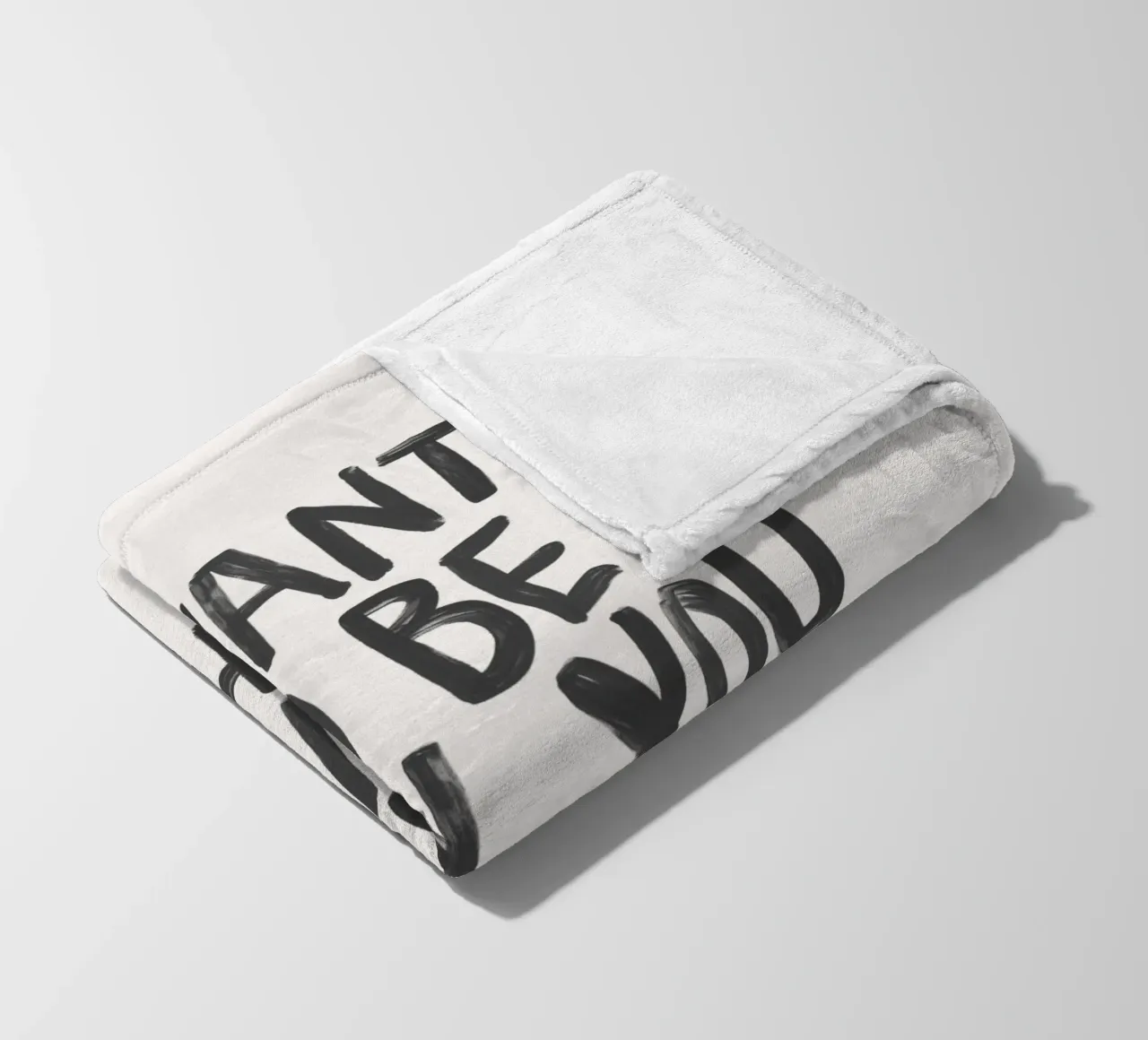Tipografia "Voglio stare con te ovunque" in bianco e nero coperta in pile da THE MOTIVATED TYPE