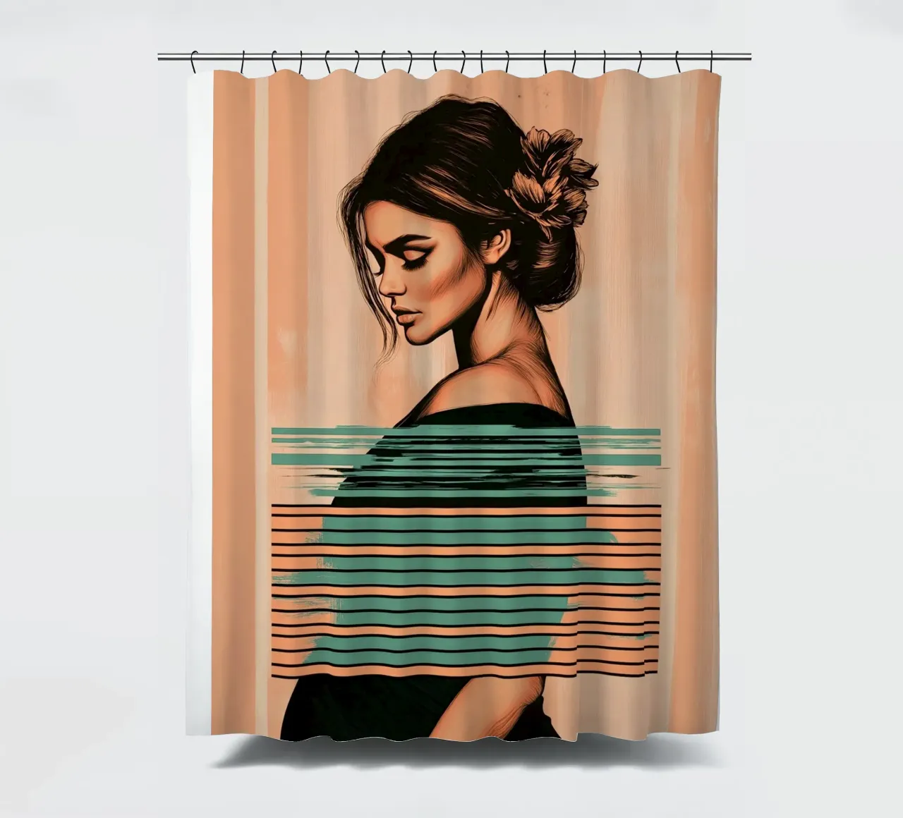 Abstract pregnancy tenda da doccia da Synthaira