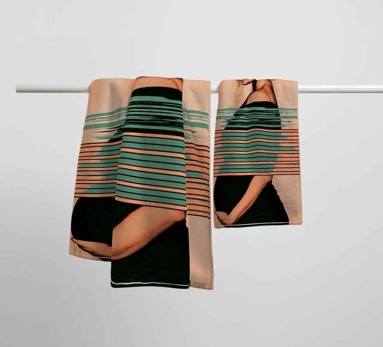 Abstract pregnancy asciugamano da bagno da Synthaira