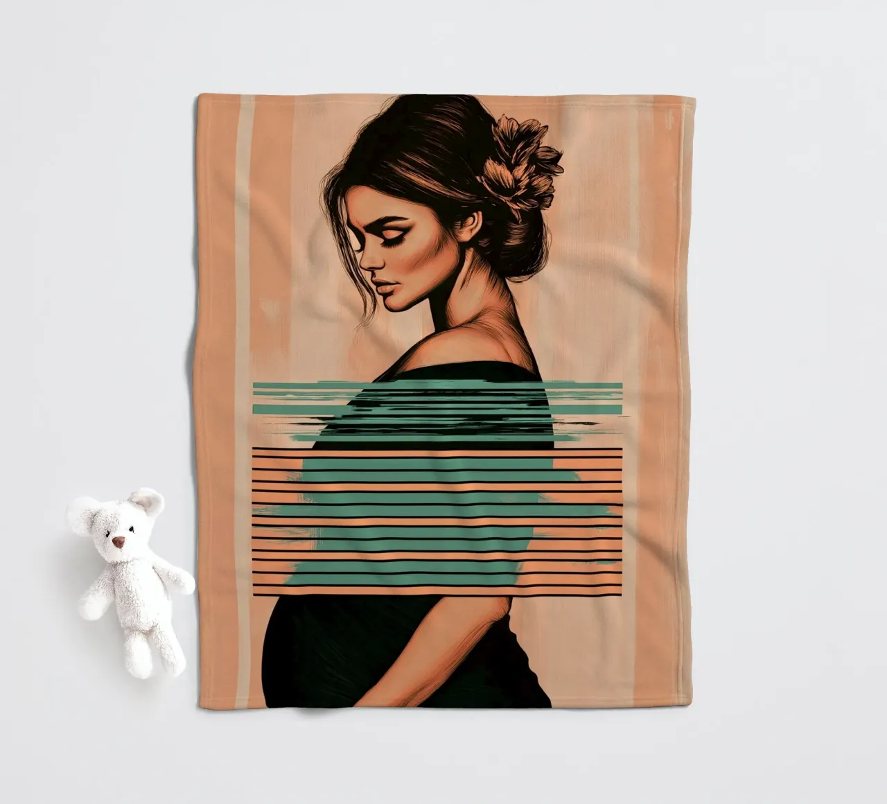 Abstract pregnancy coperta in pile da Synthaira