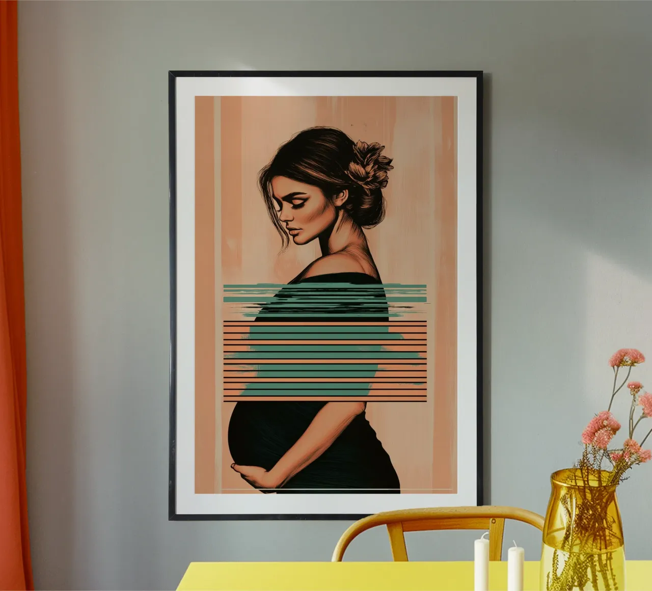 Abstract pregnancy carta hahnemühle da Synthaira