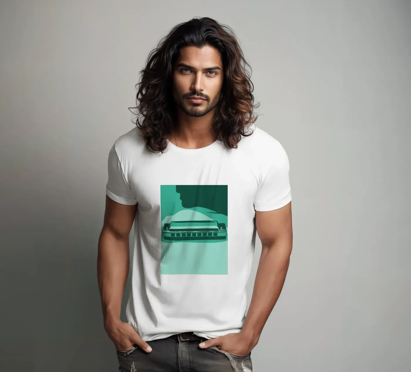 Harmonica t-shirt by MUSIC EDITION