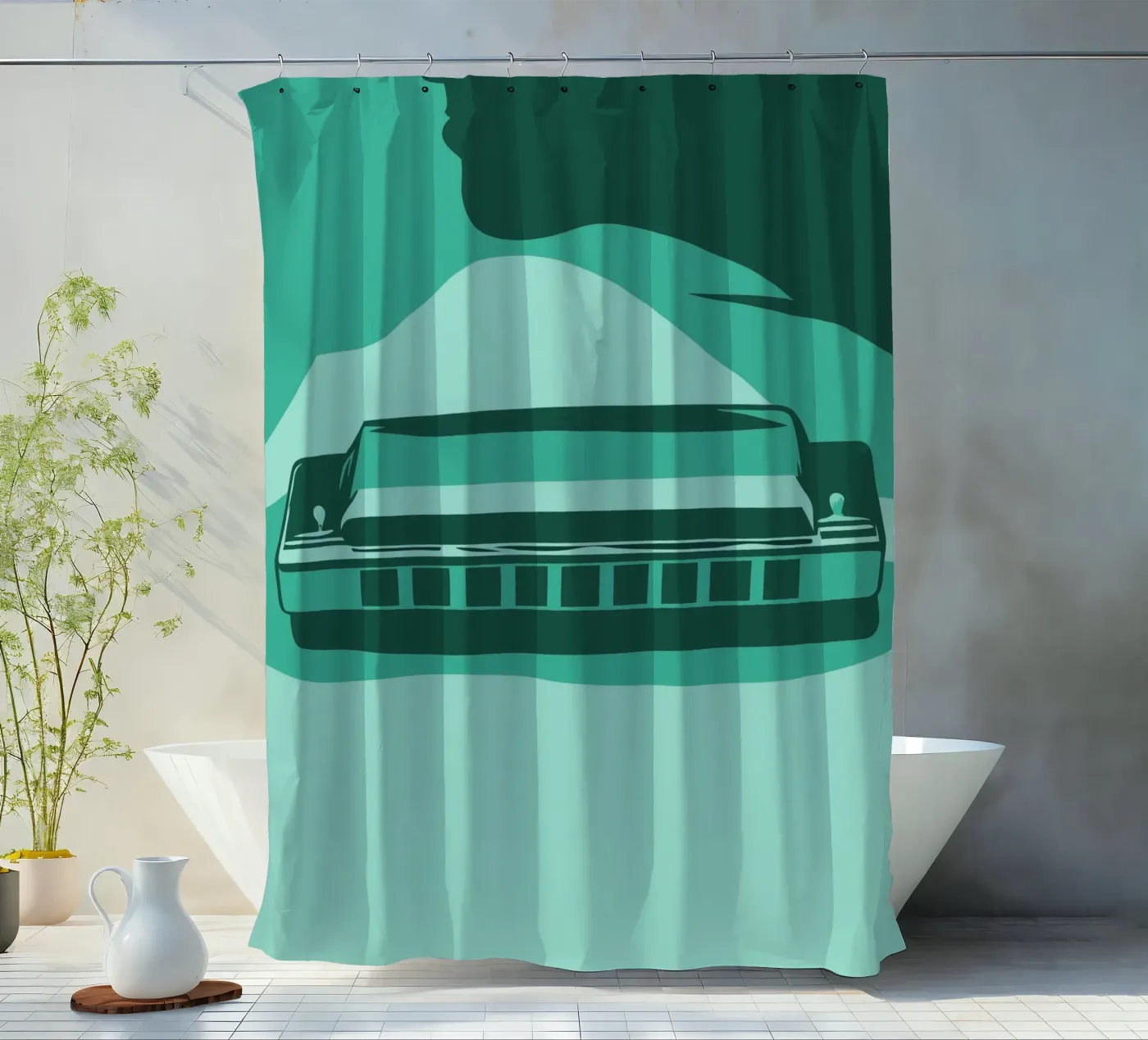 Harmonica douchegordijn van MUSIC EDITION