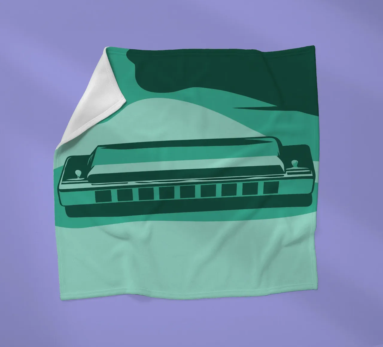 Mundharmonika Fleecedecke von MUSIC EDITION
