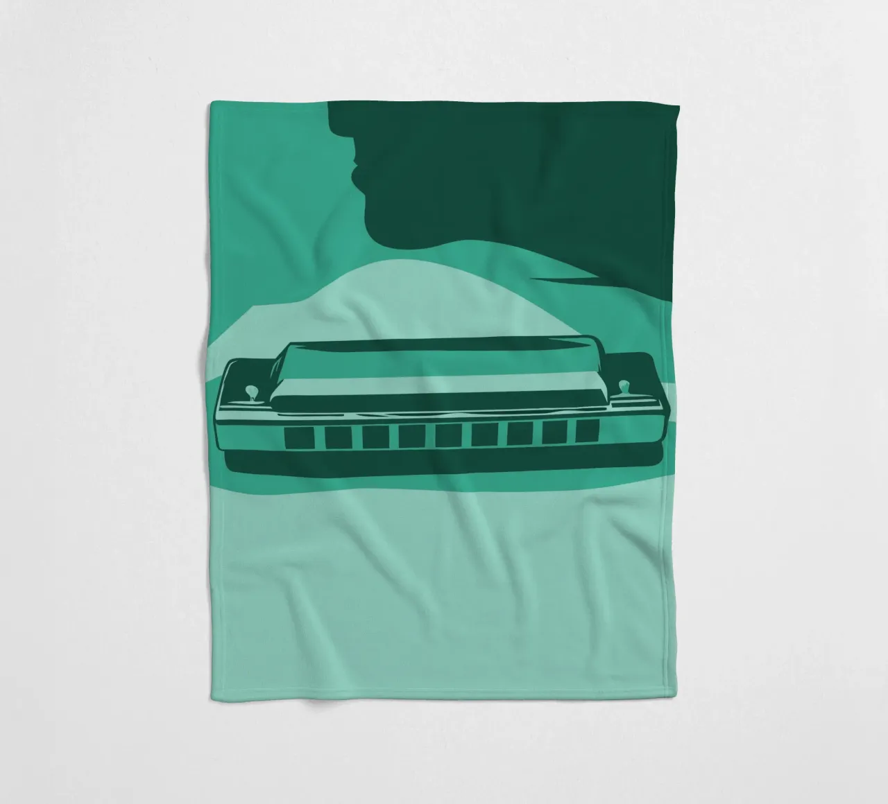 Harmonica fleecedeken van MUSIC EDITION