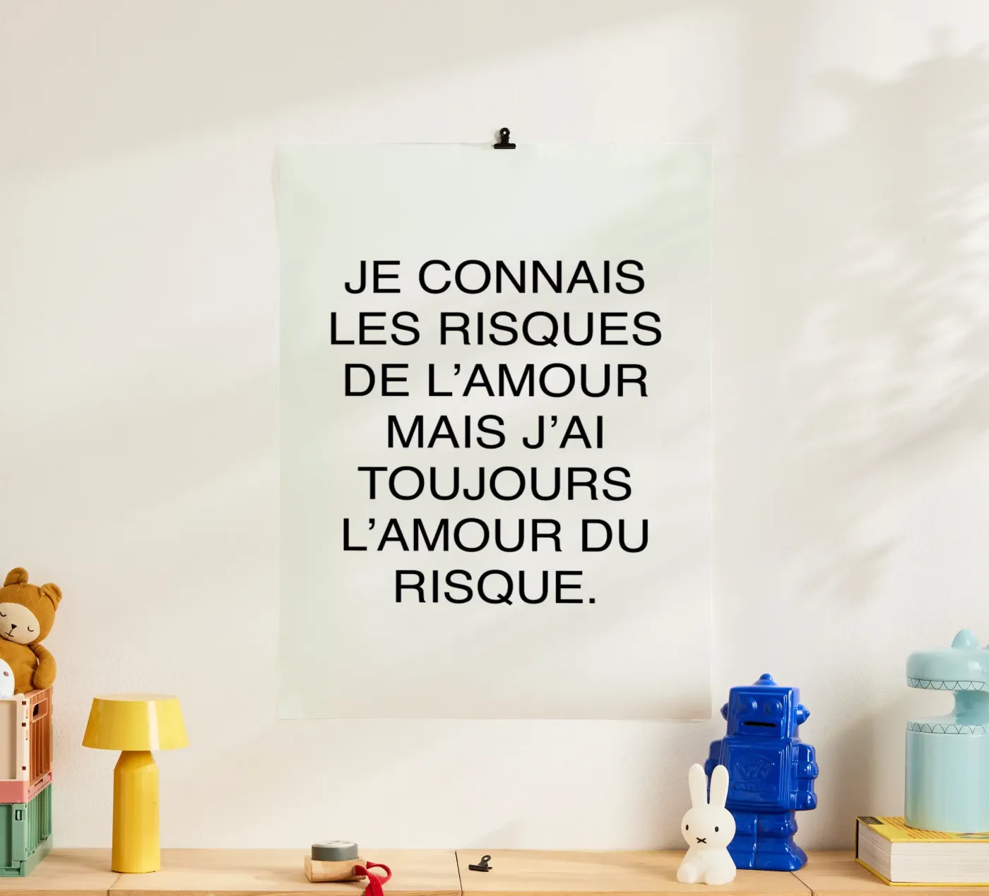 Les risques de l'amour poster van typed