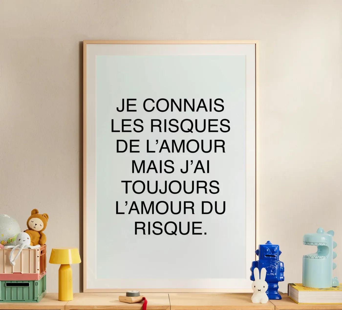 Les risques de l'amour poster van typed
