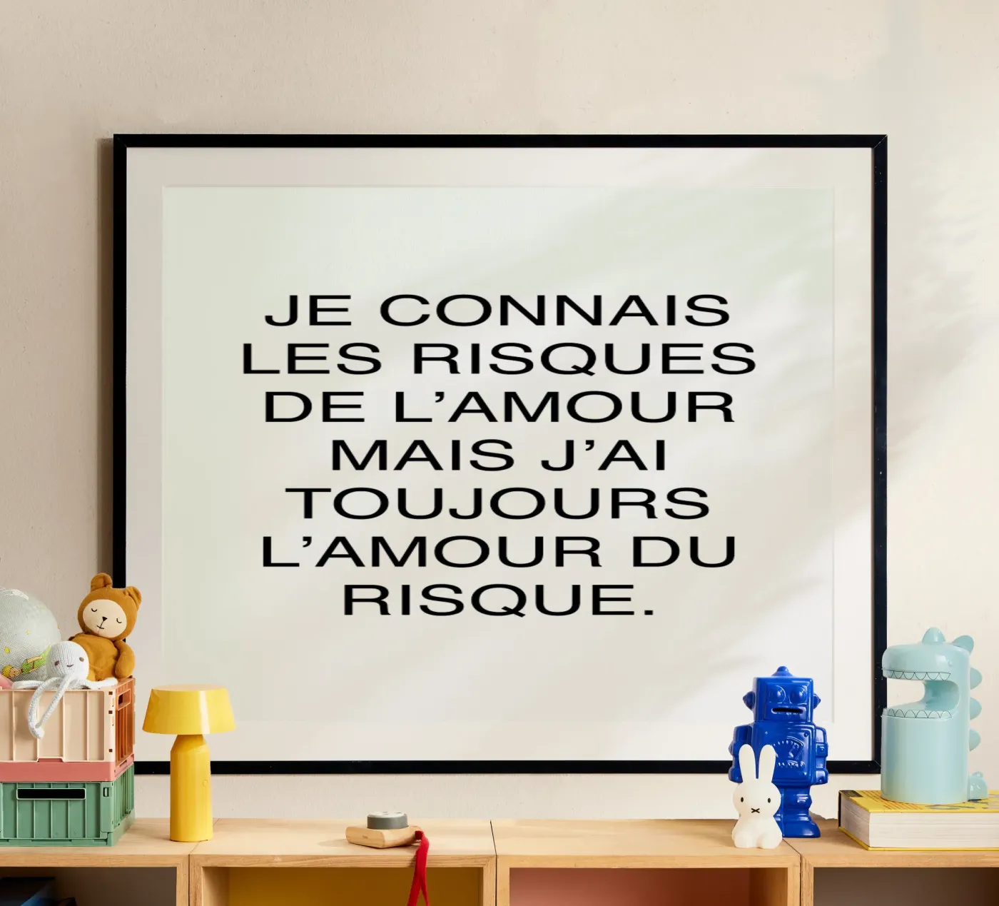 Les risques de l'amour poster van typed