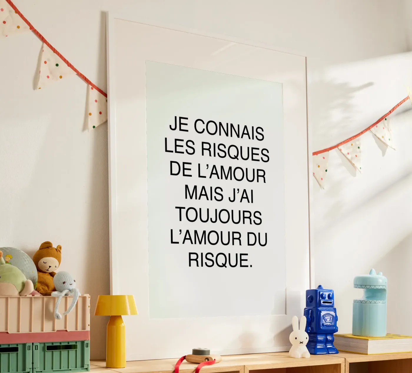 Les risques de l'amour poster van typed