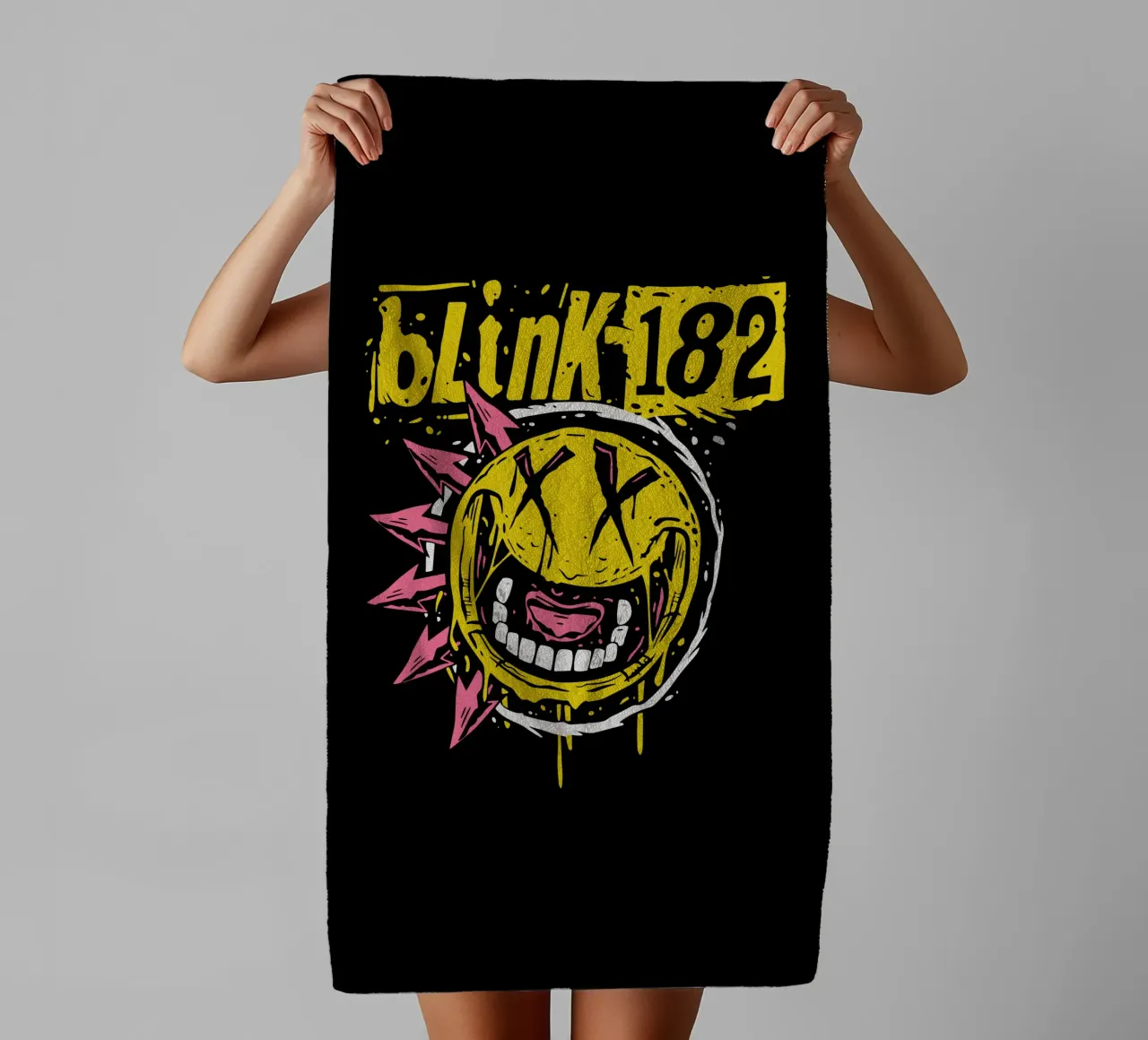 Punk Smiley towel by Jason Lavelle