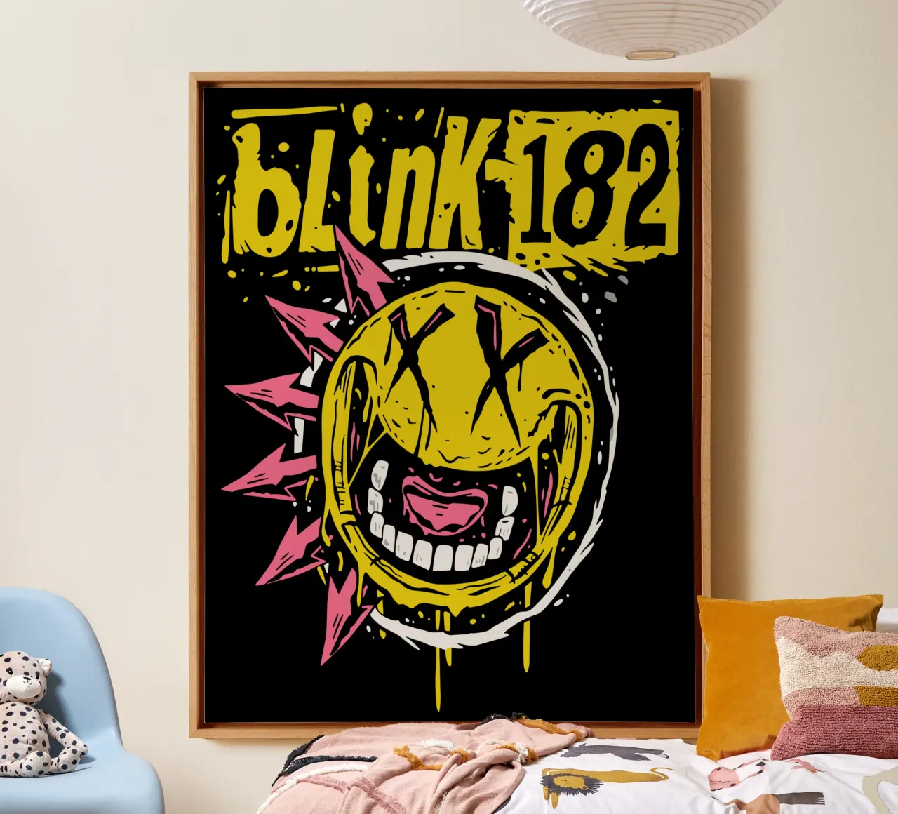 Smiley punk tela con Cornice a cassetta da Jason Lavelle
