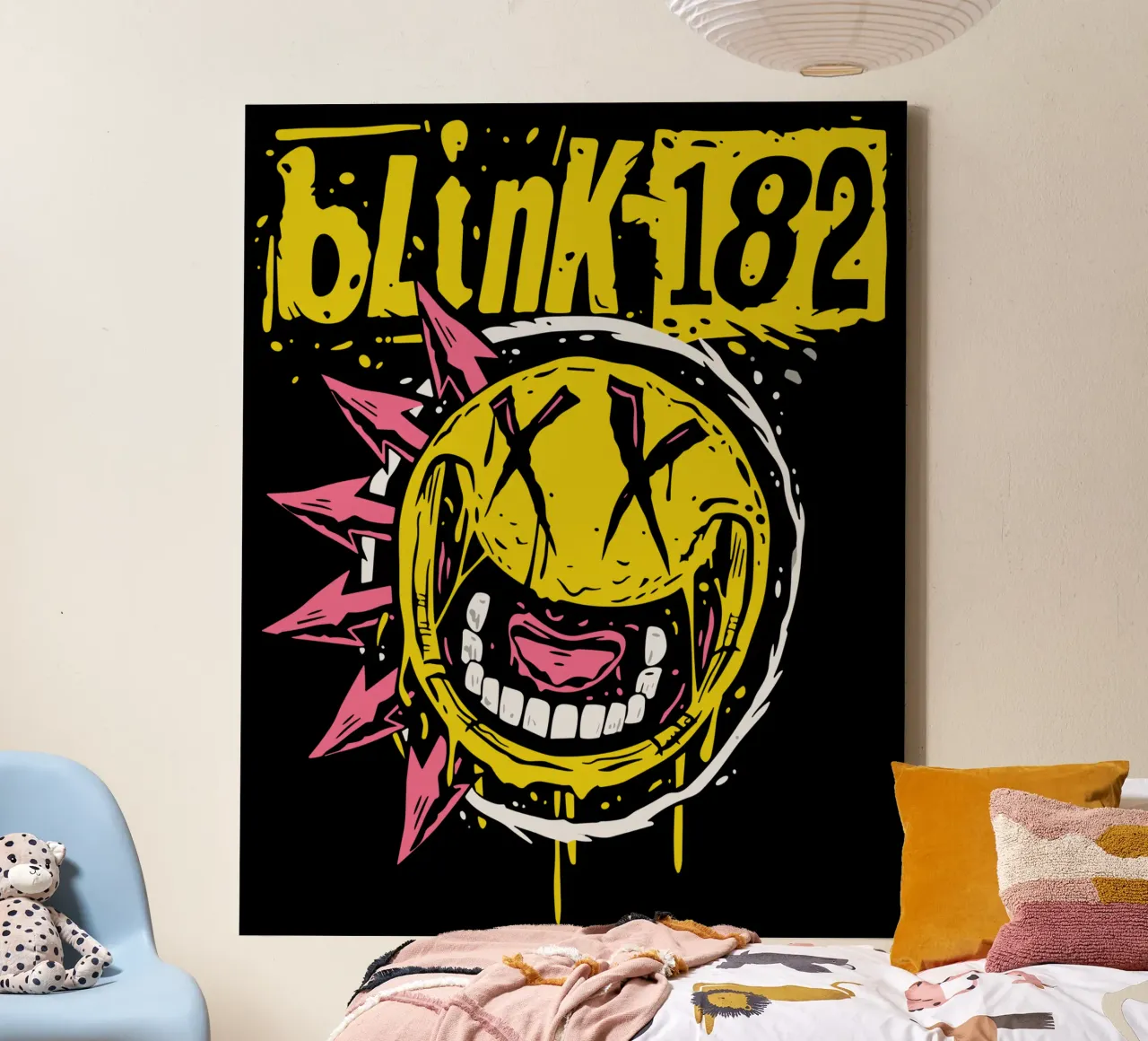 Smiley punk tela con Cornice a cassetta da Jason Lavelle