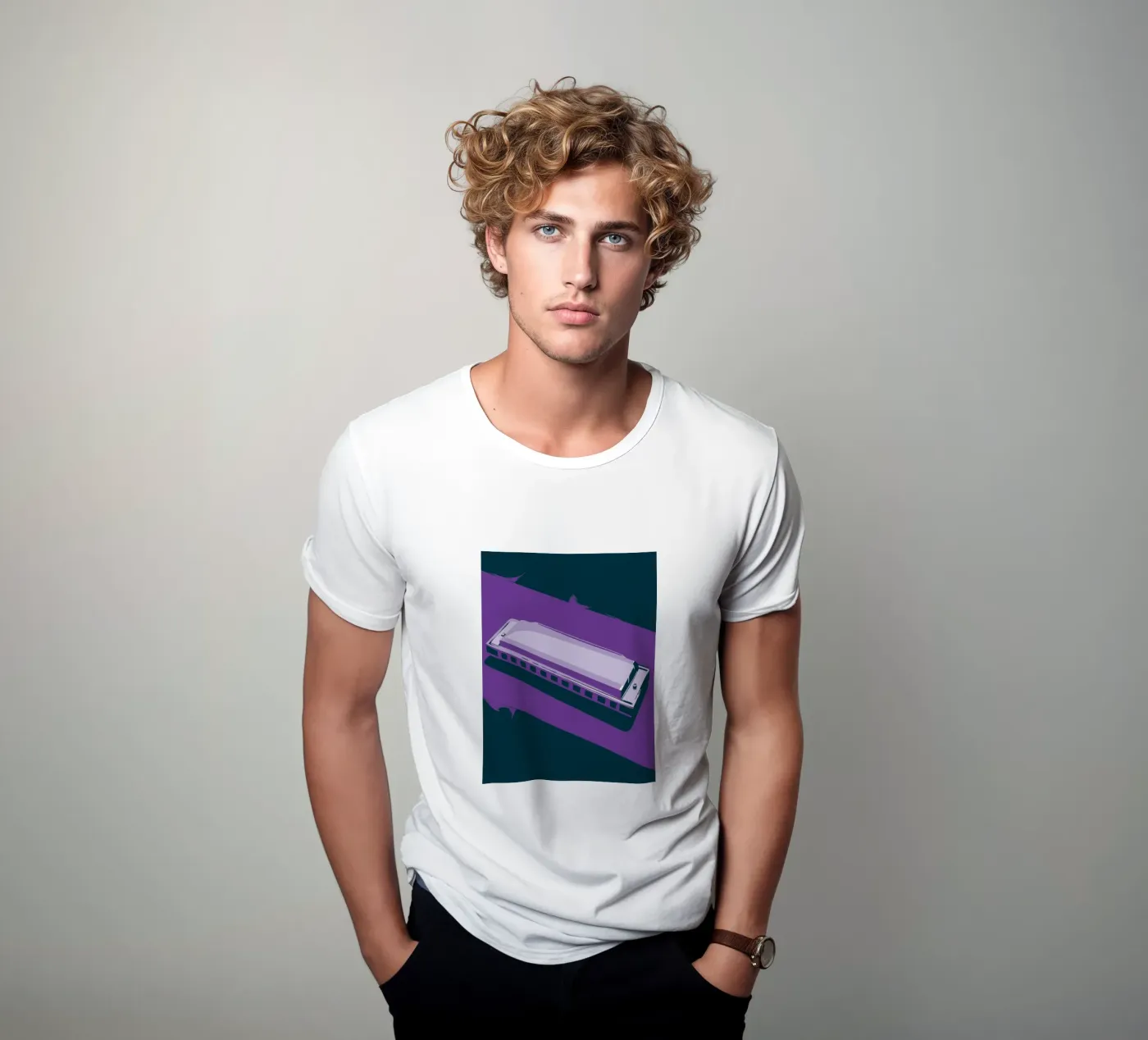 Harmonica t-shirt da MUSIC EDITION