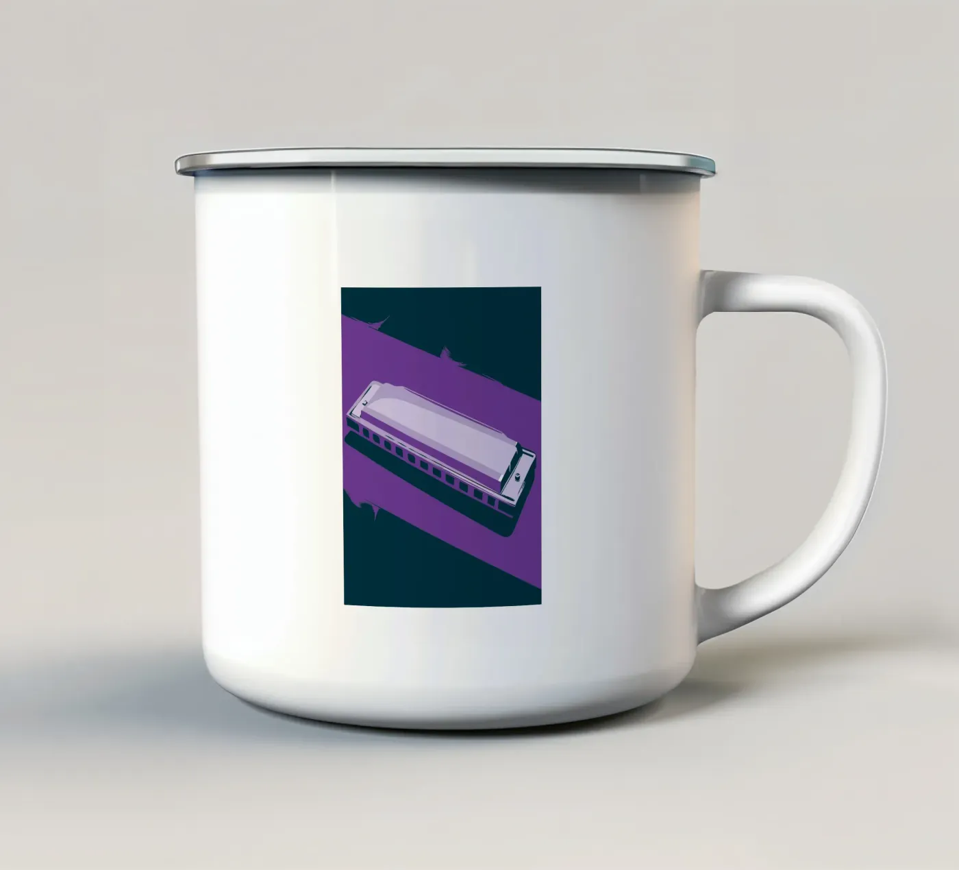 Harmonica enamel mug by MUSIC EDITION