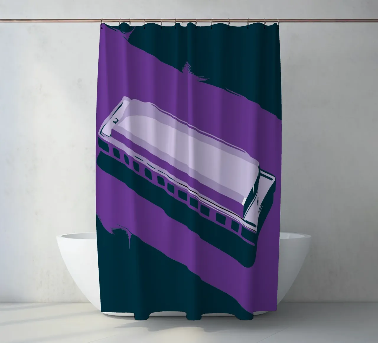 Harmonica Duschvorhang von MUSIC EDITION