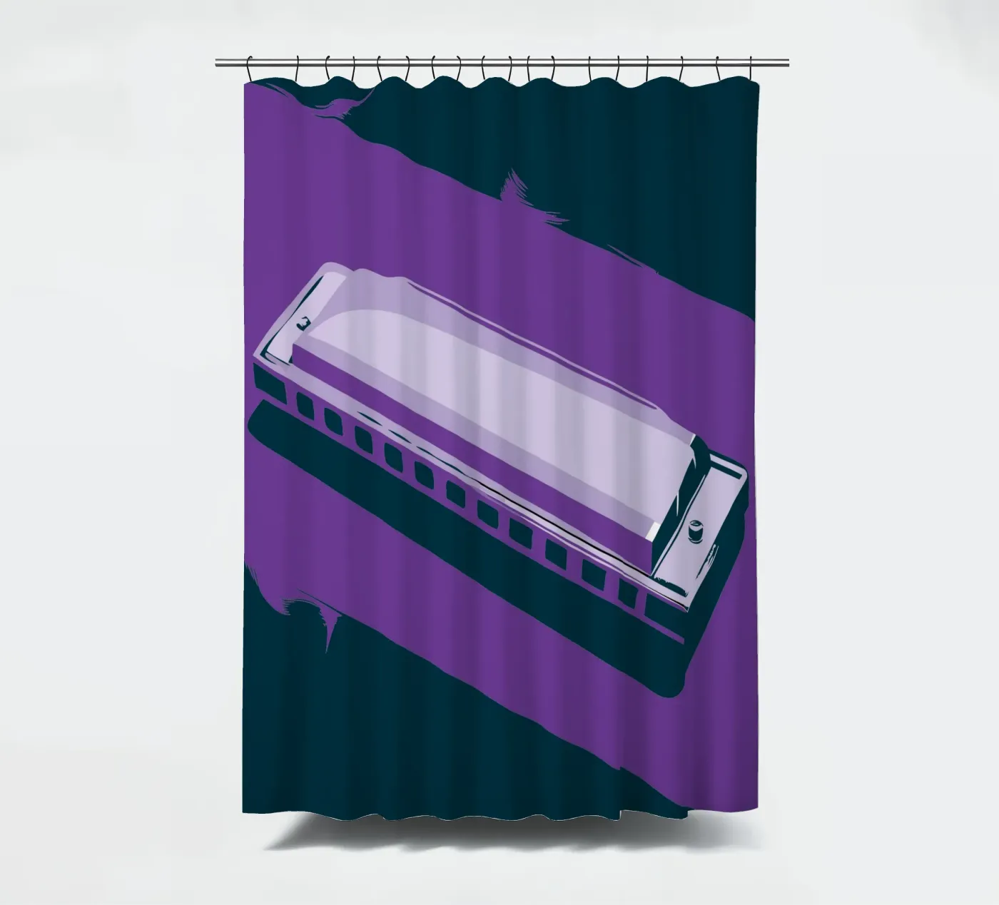 Mundharmonika Duschvorhang von MUSIC EDITION