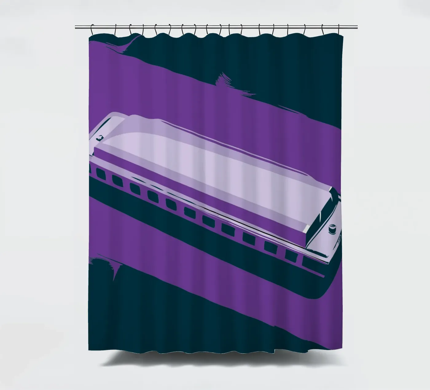 Mundharmonika Duschvorhang von MUSIC EDITION