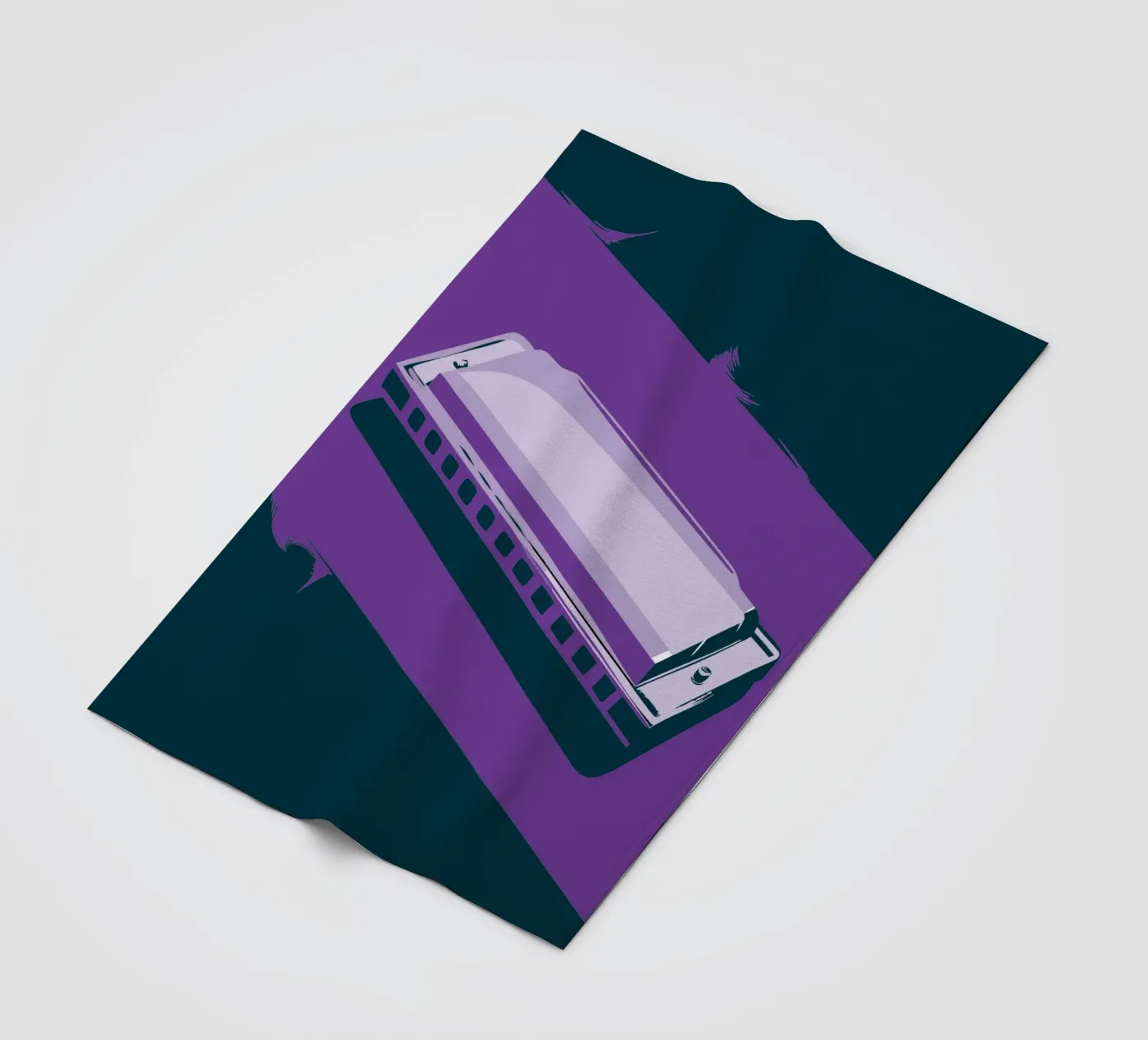 Harmonica fleece blanket by MUSIC EDITION
