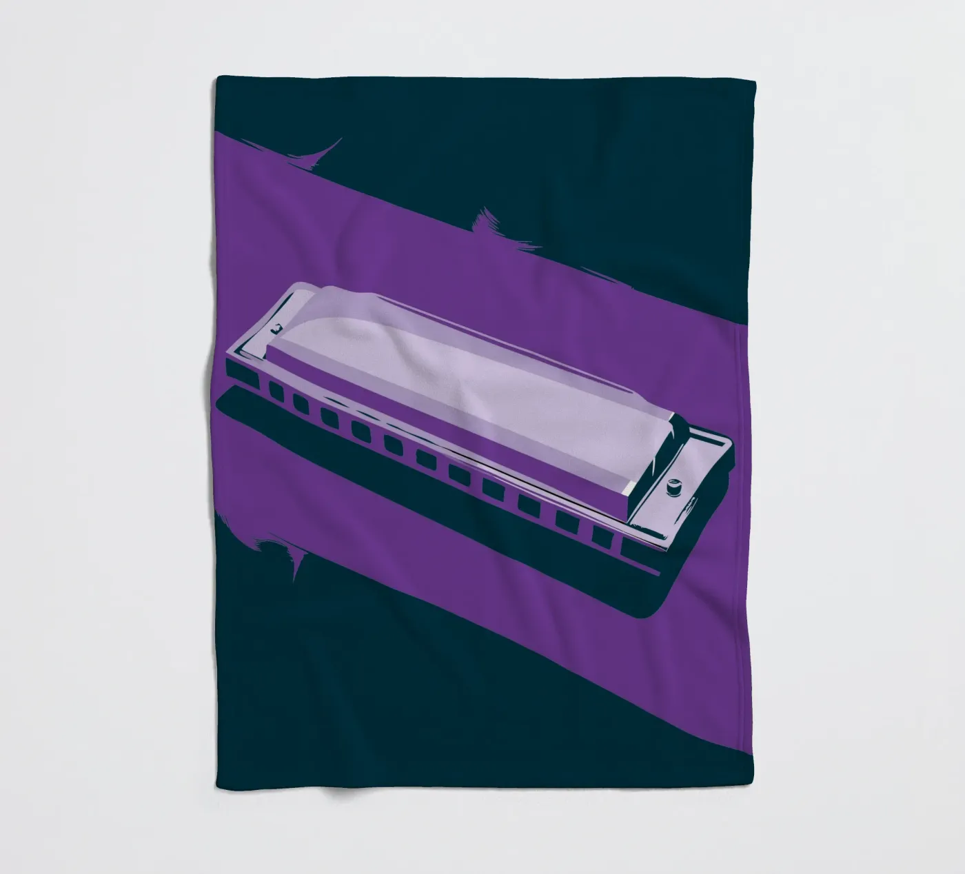 Harmonica fleece blanket by MUSIC EDITION