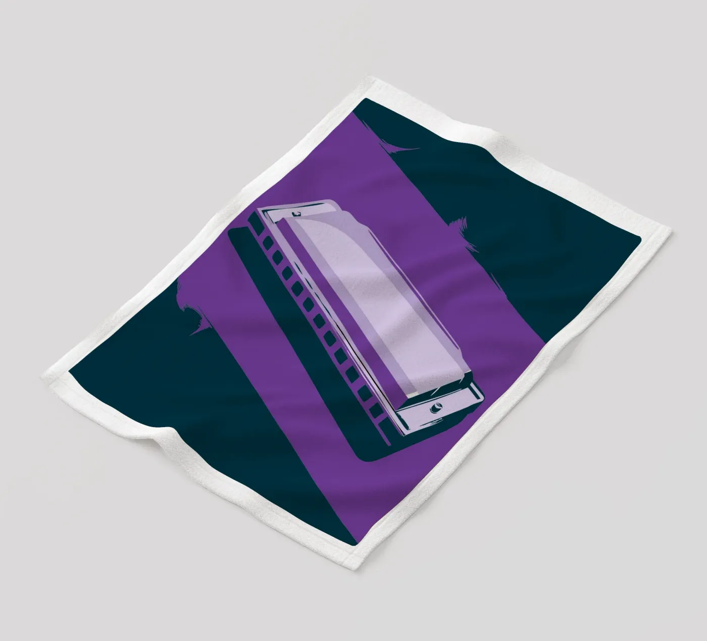 Harmonica fleece blanket by MUSIC EDITION