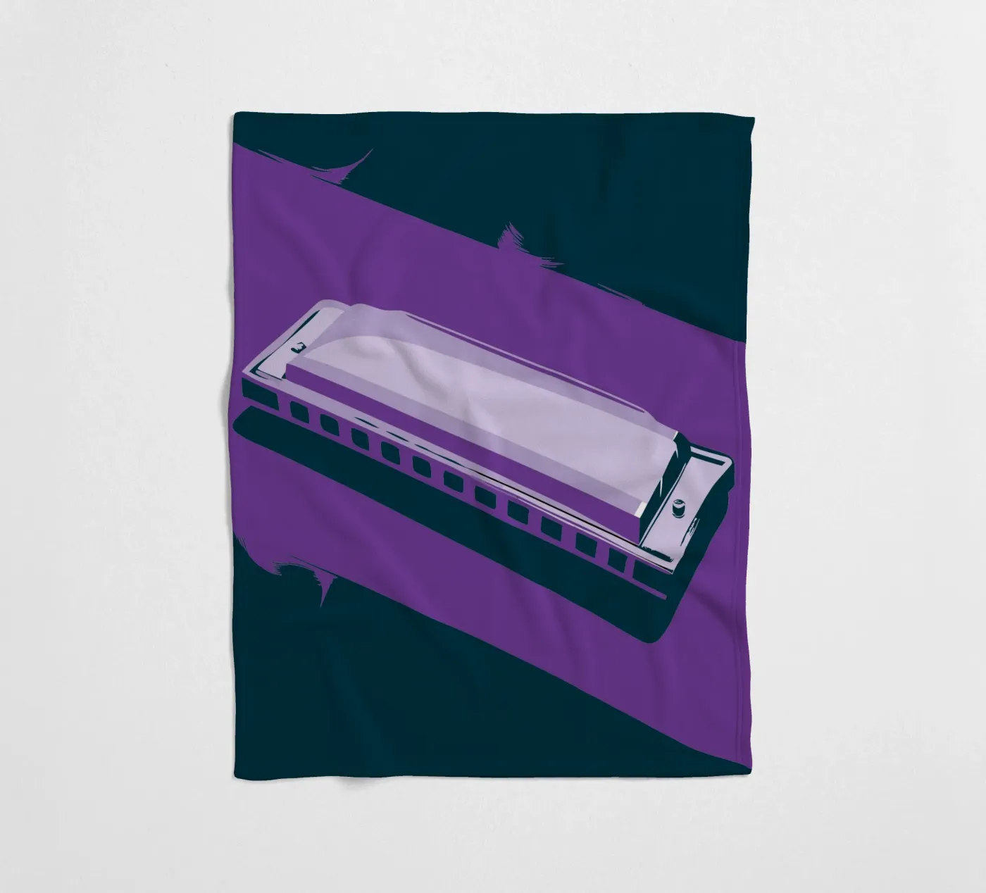 Harmonica fleece blanket by MUSIC EDITION