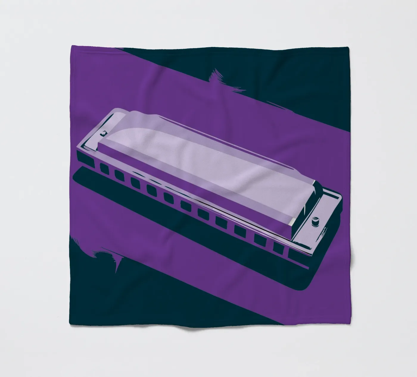 Harmonica fleece blanket by MUSIC EDITION